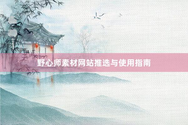 野心师素材网站推选与使用指南