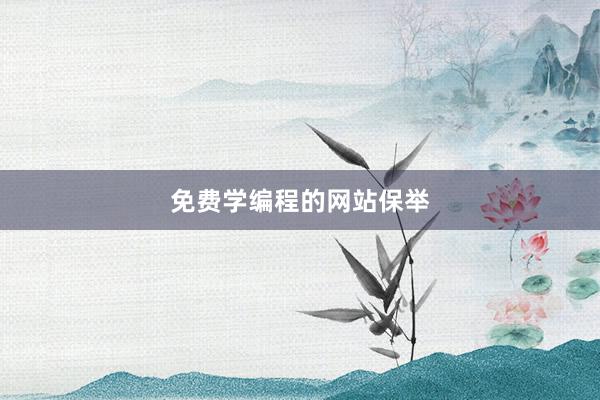 免费学编程的网站保举